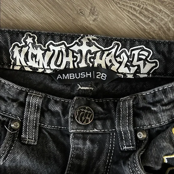 Embroidered Black Jeans Ambush 100% cotton - Picture 5 of 7